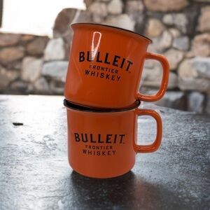 Bulleit Frontier Whiskey Ceramic Coffee mug. Set of 2